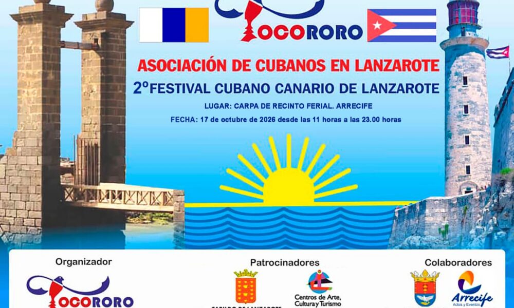 Artistas actuando durante el Festival Cultural Cubano-Canario en Arrecife.