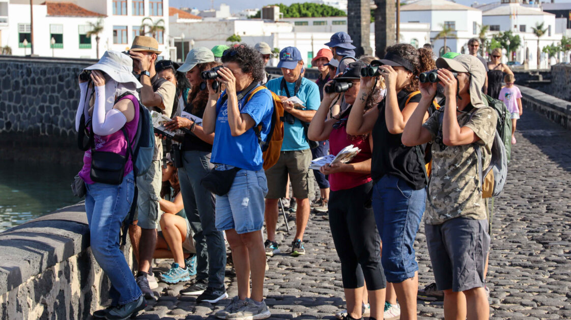 La costa de la capital fue este sábado el escenario de una gran actividad. Concretamente, se celebró la II Jornada de avistamiento de aves en Arrecife.