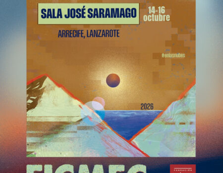 Cartel promocional anunciando las proyecciones del festival FICMEC en Lanzarote.