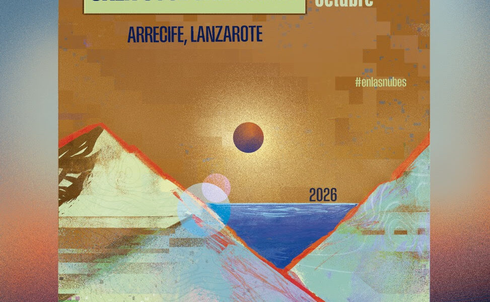 Cartel promocional anunciando las proyecciones del festival FICMEC en Lanzarote.